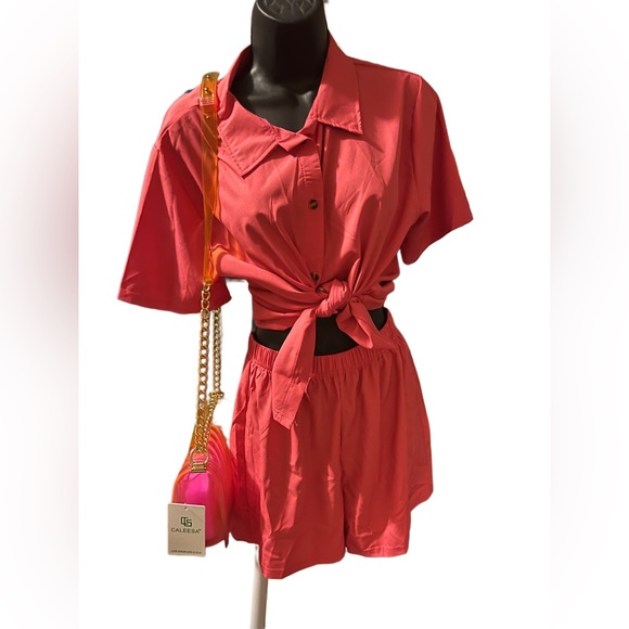 Caleesa Gradient Pink and Orange Jelly crossbody/shoulder Bag - Picture 2 of 11